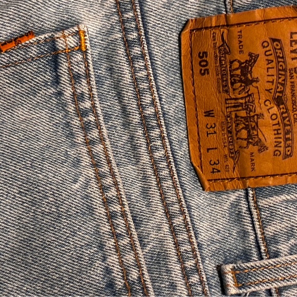 VINTAGE LEVI’S 505 ORANGE TAB 31x34 DENIM JEANS - Picture 8 of 8
